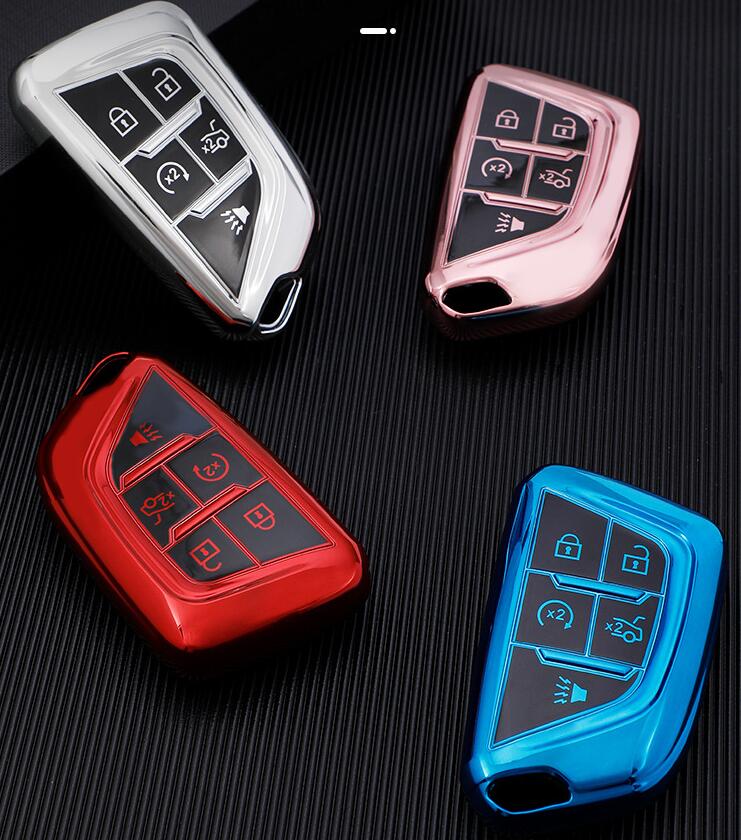 High quality waterproof TPU key cover for Cadillac,With different colors to choose