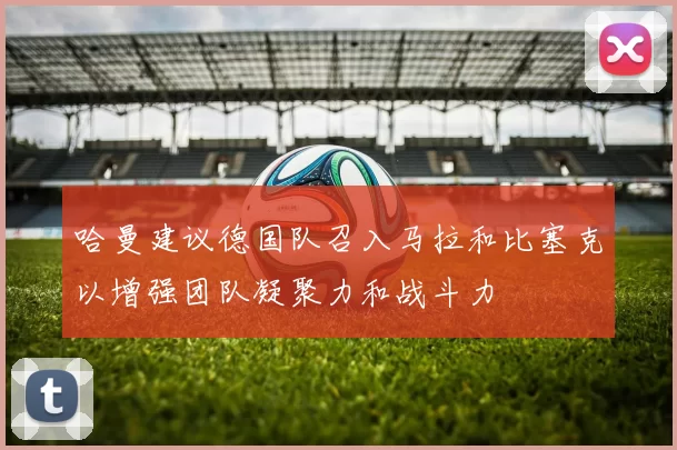 哈曼建议德国队召入马拉和比塞克以增强团队凝聚力和战斗力